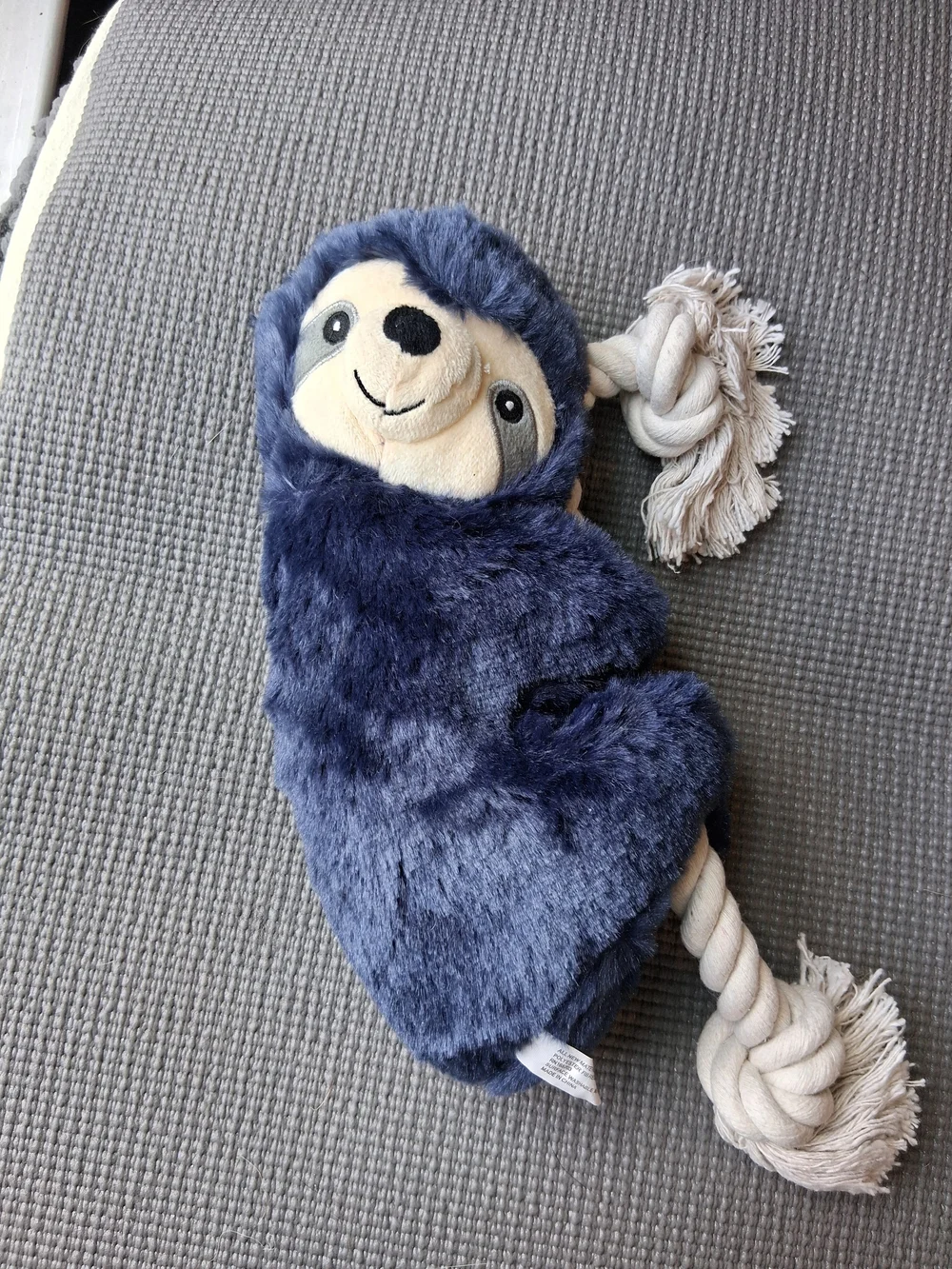 New Plush Sloth Rope Dog Toy- Deep Blue